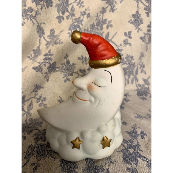 Vintage Porcelain Sleeping Moon Figurine - Picture 3 of 9